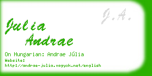 julia andrae business card